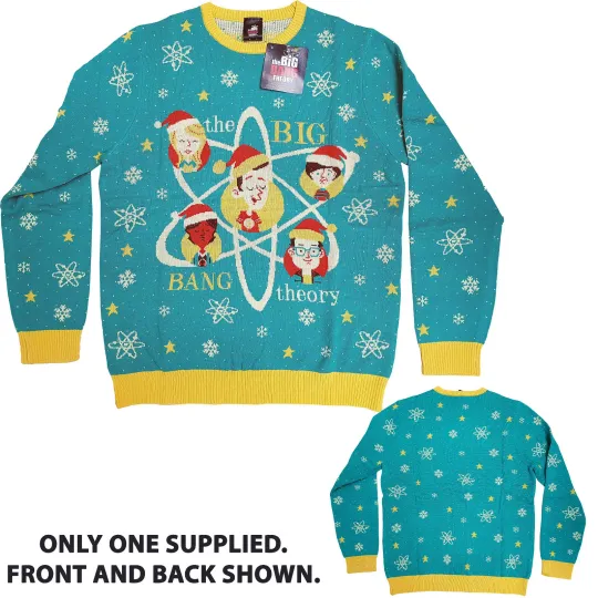 The Big Bang Theory Knitted Xmas Jumper Ugly Sweater Novelty Sheldon Official