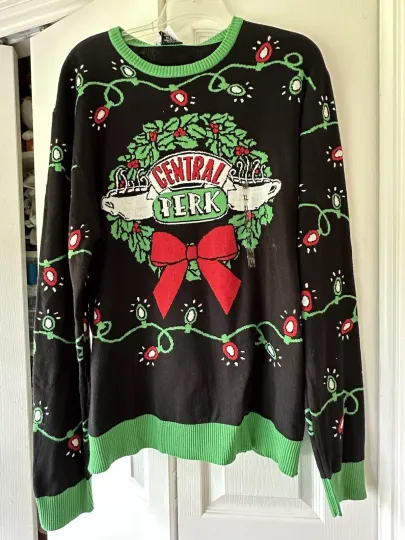 Friends TV Show Central Perk Ugly Christmas Sweater Adult Unisex XL