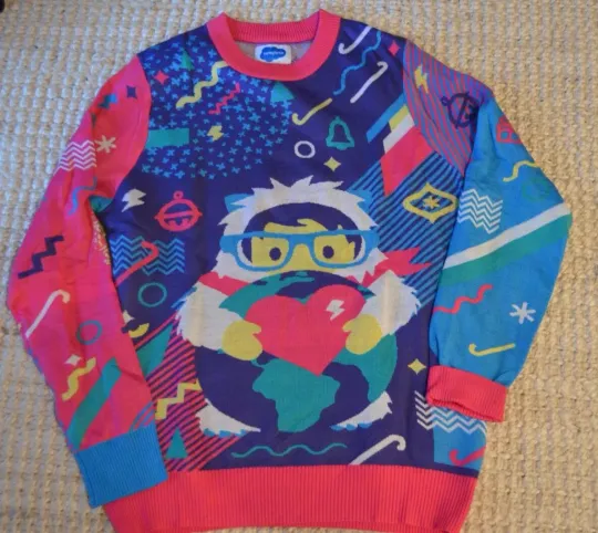 NWOT Salesforce Ugly Tacky Christmas Holiday Sweater: XL Yeti Astro