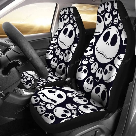 Halloween Jack Skellington Car Seat Cover, Disney Car Seat Covers, Horror Car Seat Protector, Nightmare Before Christmas Fan Gift