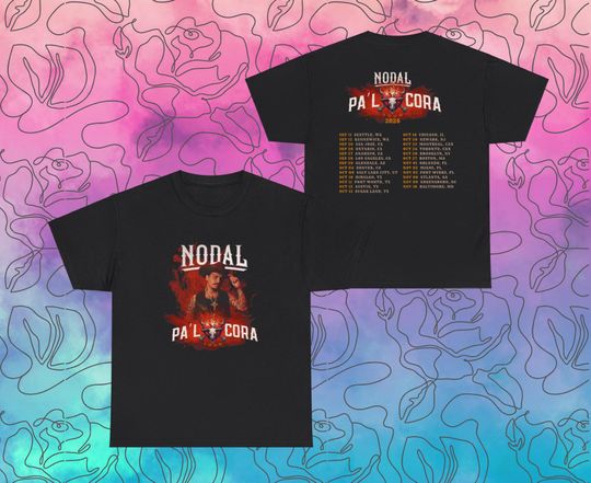 Christian Nodal Pa'l Cora Tour Shirt 2024 - Fan Inspired Christian Nodal Tour Shirt Front and Back
