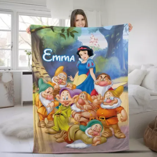 Custom Disney Snow White and the Seven Dwarfs Blanket, Disney Princess Snow