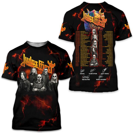 Judas Priest Invincible Shield 2024 Tour Shirt,Judas Priest 3D T-Shirt