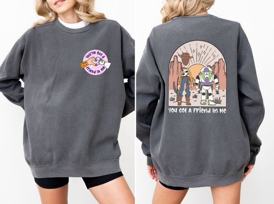 Comfort Colors Toy Story Land Sweatshirt, Toy Story Sweatshirt, Disney Friend Sweater, You've Got A Friend In Me Sweatshirt, Disney Hoodie