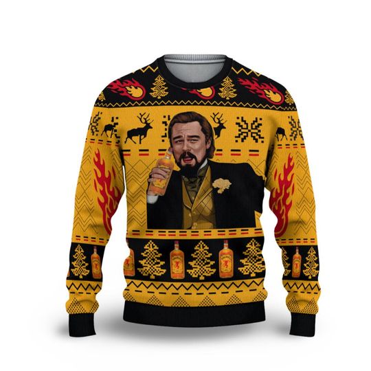 Fireball Merry Christmas Ugly Sweater, Fireball Men Sweater, Whiskey Gift, Best Gift For Christmas, Sweaters Women, Christmas Crewneck