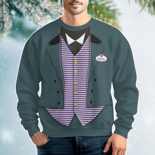 Haunted Mansion Ugly Sweater, Haunted Cosplay Ugly Sweater, Haunted Horror Custom Xmas Sweater, Horror Movie Christmas Sweater