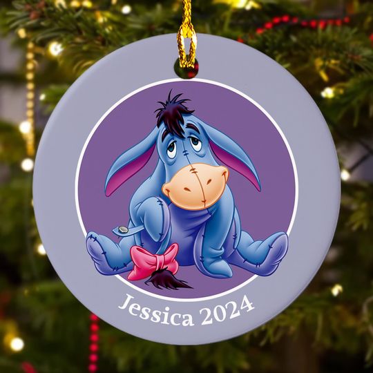 Personalized Donkey Christmas Ornament, Baby Donkey Customized 2024 Christmas Tree Decor, Animal Xmas Gift For Kid, Donkey Xmas Gift