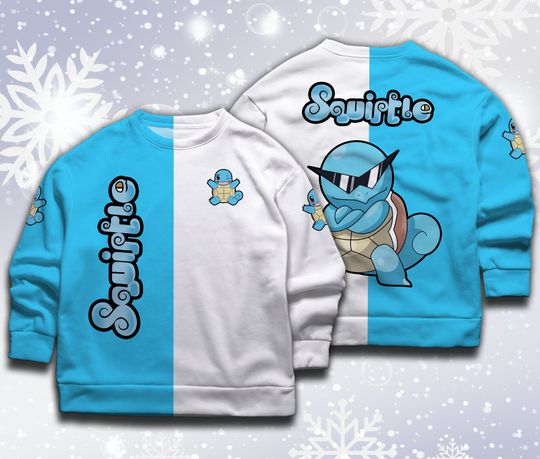 Squirtle Sweatshirt Japanese Anime Sweater Shirt Gift