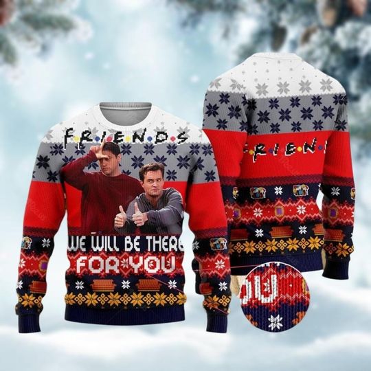 Joey And Chandler Ugly Christmas Sweater, Friends Xmas Sweater, Friends Tv Show Christmas Sweatshirt, Friends Funny Sweater
