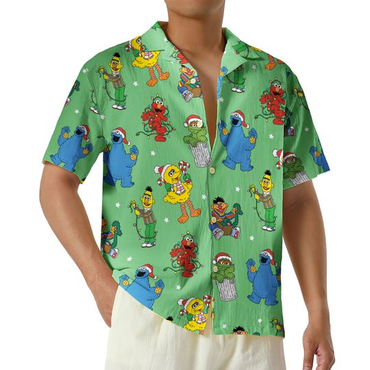 The Muppets Hawaiian Shirt, Muppets Christmas Carol Hawaii Shirt, Disney World Button Up Shirt, Christmas Muppets Gift