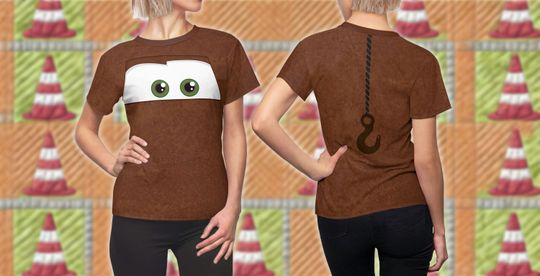Rusty Brown Tow Truck Spoof All-Over Print Women's Lightweight Costume T-Shirt | Tow Truck Halloween Party Costume Idea | Park Bounding