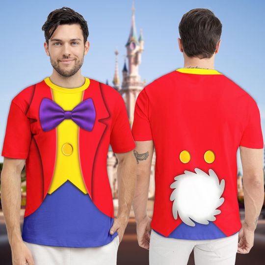 White Rabbit Alice In Wonderland Costume Cosplay 3D Shirt, White Rabbit Suit Men Shirt, Halloween Costume For Family Group T Shirt