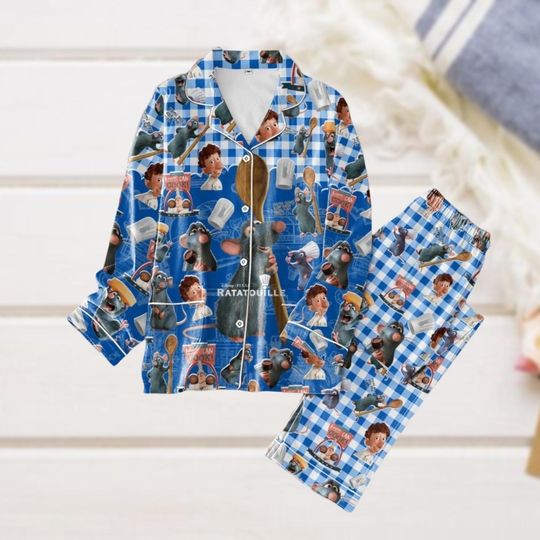 Disney Ratatouille Pajamas Set, Little Chef Remy Holiday Pajamas, Ratatouille Chef Pajamas Pants, Chef Remy Shirt, Cartoon Fan Gift