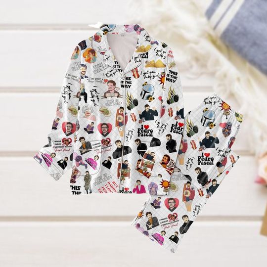 Pedro Pascal Pajamas Set, Pedro Pascal Movie Pajamas Family, Actor Pedro Pascal Pajamas Pants, Pedro Pascal Fan Merch, Gift For Her