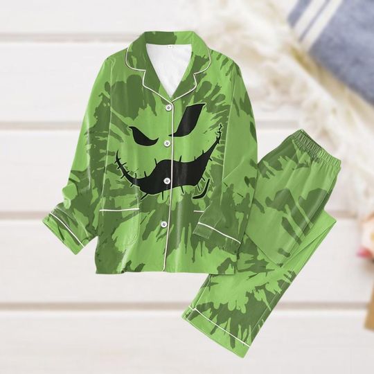 Oogie Boogie Cosplay Pajamas Set, Halloween Oogie Boogie Costume Women Pajamas, Boogie Bash Pajamas Pants, Spooky Season, Gift For Her