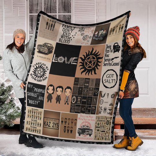 Supernatural Blanket, Winchester Brothers Blanket, Winchester Blanket, Supernatural Gift, Supernatural Blanket, Housewarming Gift