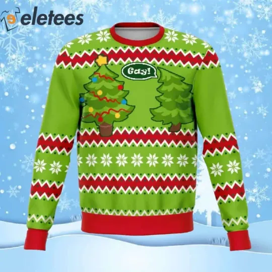 Gay Tree Funny Ugly Christmas Sweater FKT5H331