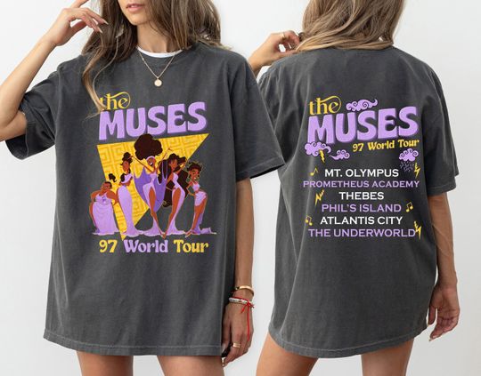 Diva The Muses Song Concert Music The Muses Tour Retro Hercules Two Sided Shirt Walt World Shirt Gift Ideas Men Women