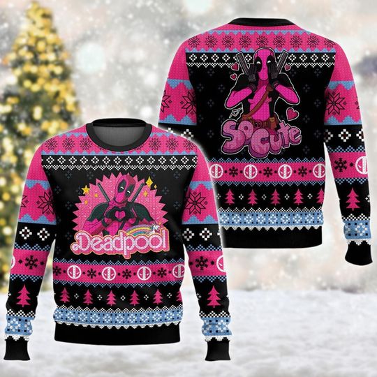Deadpool Ugly Christmas Sweater, Deadpool Superhero Ugly Christmas Sweater, Xmas Sweatshirt, Christmas Gift for men Women kid