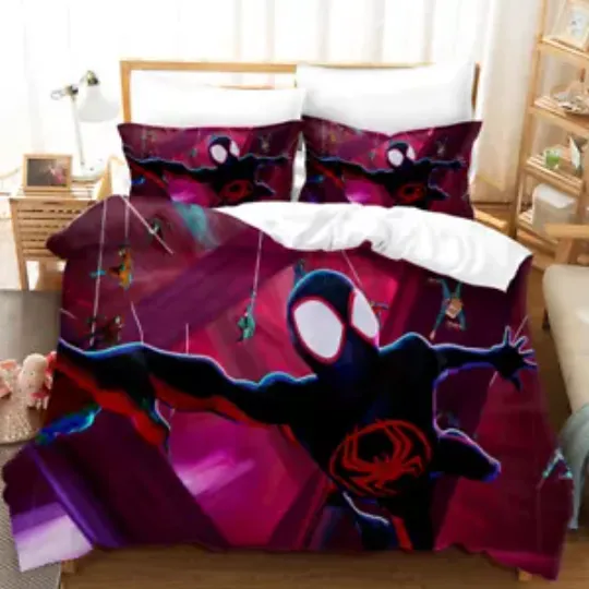 Miles Morales Spider-Man 3PCS Bedding Set Duvet Cover Comforter Cover Pillowcase