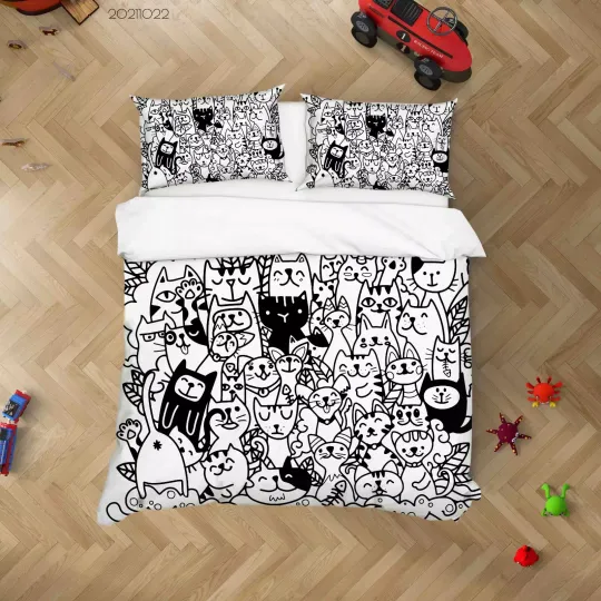 3D Graffiti Car Animal Hand Drawn Quilt Cover Set Bedding Sets Pillowcases 64