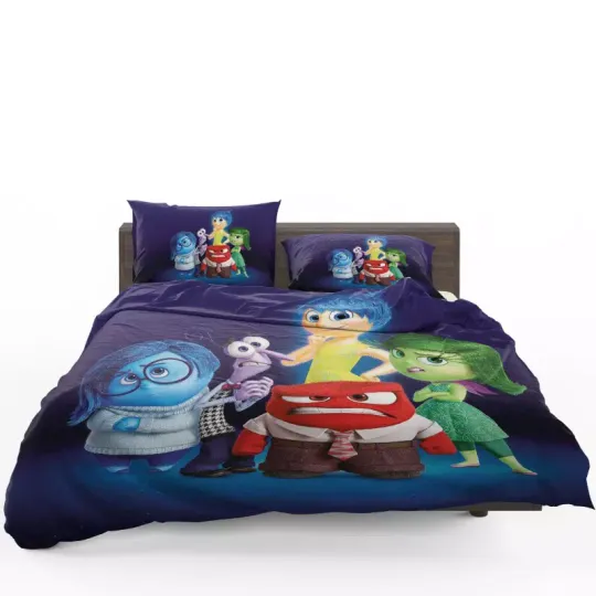 Inside Out Pixar Animation Movie Quilt Duvet Cover Set Single Doona Cover Kids