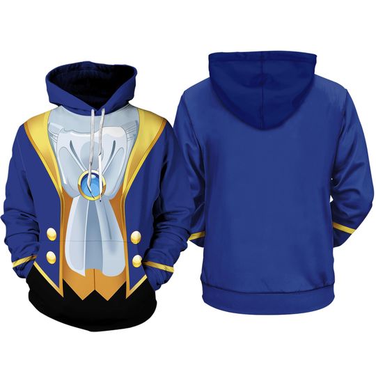 The Beast 3D Full Over Print Hoodie | Beauty and the Beast Halloween Cosplay Shirt | Princess Belle Magic Kingdom Costume Hoodie