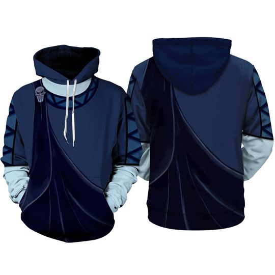 Hades Full Over Print 3D Hoodie | Hades Hercules Cosplay Halloween Shirt | Hades Underworld Pain and Panic Costume Halloween