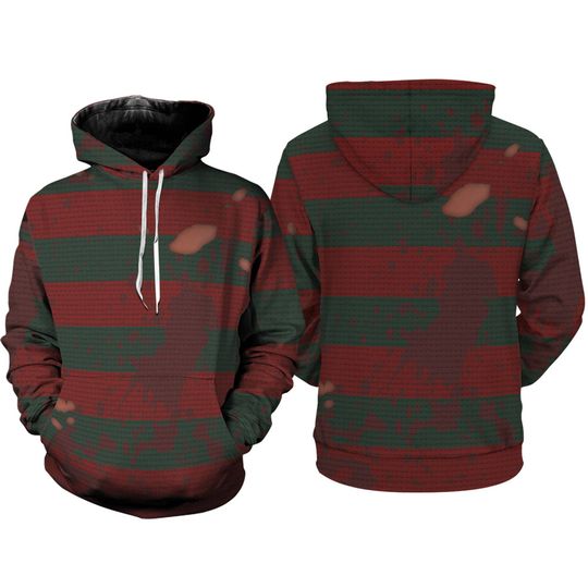 Freddy Krueger Full Over Print 3D Hoodie | Freddy Krueger Costume Shirt | Nightmare on Elm Street Hoodie