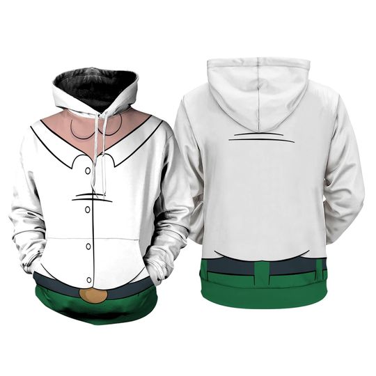 Family Guy Peter Costume 3D Full Over Print Hoodie | Peter Griffin Shirt | Family Guy Costume Hoodie
