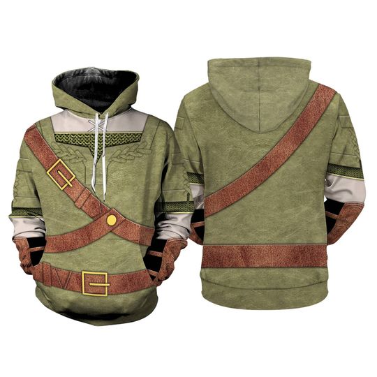 The Legend Of Zelda Link Full Over Print 3D Hoodie | The Legend Of Zelda Cosplay Shirt | Zelda Video Game Hoodie