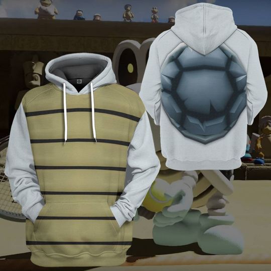 Mario Dry Bones Full Over Print 3D Hoodie | Super Mario Dry Bones Cosplay Shirt | Mario Bros Video Game