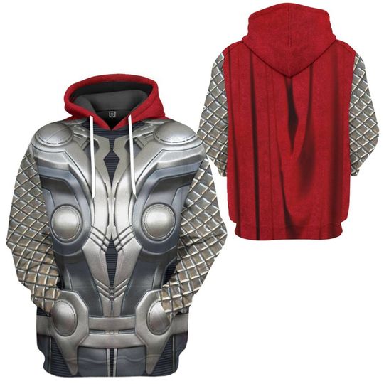 Thor Odinson Full Over Print 3D Hoodie | Thor Love And Thunder Costume Shirt Hoodie | Avengers Team Superhero Shirt