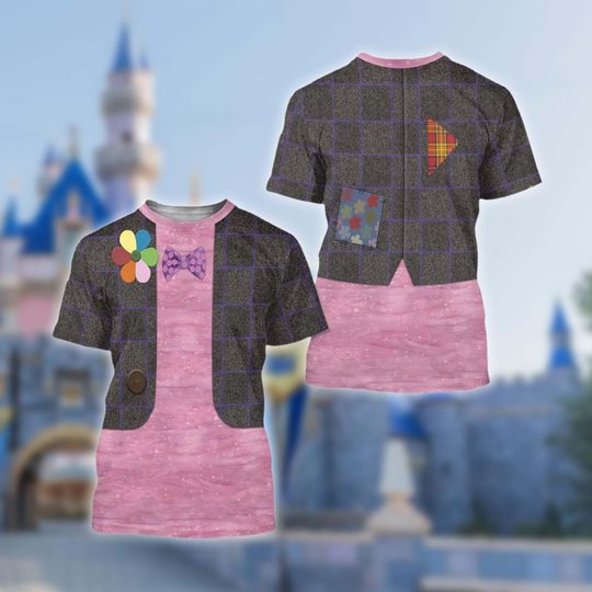 Bing Bong Unisex Costume T-shirt, Inside Out Bing Bong Cosplay Costume Shirt, Inside Out Halloween All Over Print Tee, Cartoon 3D T-shirt