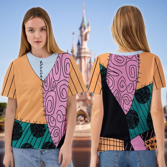 Sally 3D All Over Print Shirt, Halloween Town Doll Sweatshirt, Nightmare Before Christmas Halloween Costume Sweater Outfit