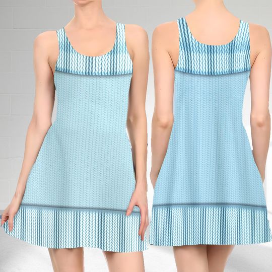 Sadness Inside Out Skater Dress, Inside Out Movie Skater Dress, Sadness Character Dress, Sadness Inside Out Dress Gift, Gift For Mom