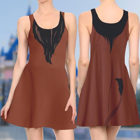 Scar The Lion King Skater Dress, Lion King Movie Skater Dress, Scar Lion Character Lion King Dress, Scar Lion King Dress Gift, Gift For Mom