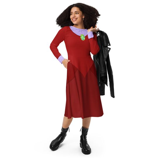 Tremaine Villain long sleeve midi dress | Halloween Costume | Cartoon Cosplay
