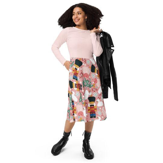 Pink Nutcracker long sleeve midi dress | Halloween Costume | Cartoon Cosplay