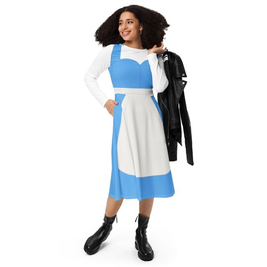 Provincial Girl  long sleeve midi dress | Halloween Costume | Cartoon Cosplay