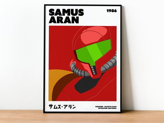 Samus Aran Poster Print - Wall art, Gaming, Geek, Gamer, For Him, For Her, Gift, Gamer, Video Games, Unofficial, Unframed