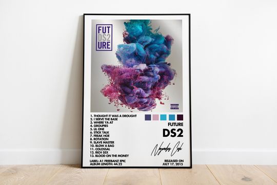 Future Cover Poster, DS2 Print, Classics Rap Poster, Hip Hop Wall Art, Album Cover Print, HypeBeast Poster, Tracklist Poster