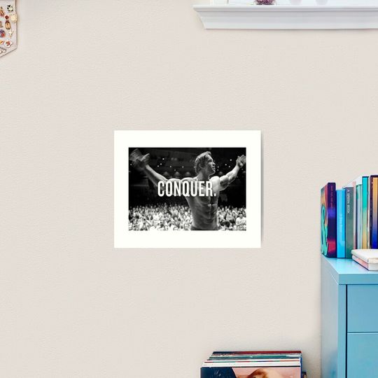 Arnold Schwarzenegger "Conquer" Motivational Fitness Art Print