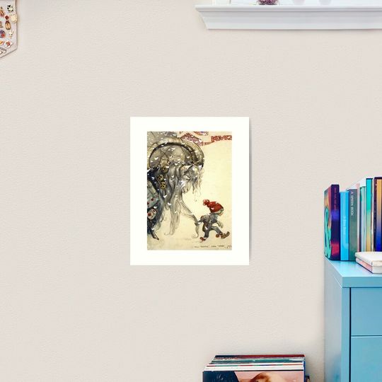 Yule Goat - John Bauer Christmas  Art Print