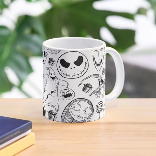 Nightmare before Christmas Pattern Coffee Mug