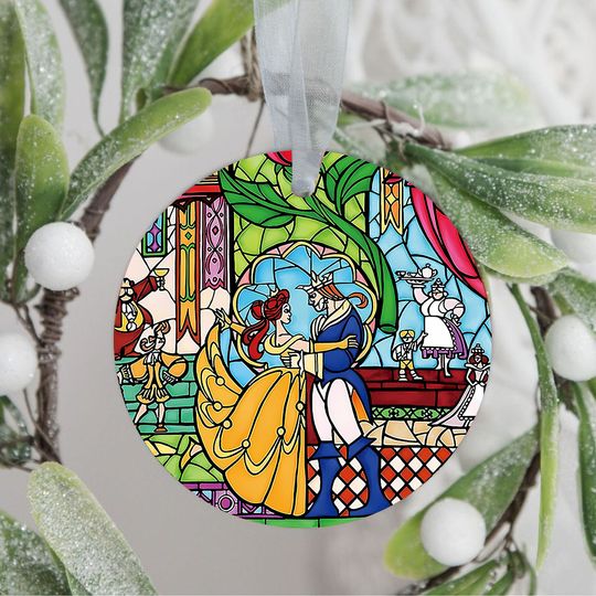 Disney Beauty And the Beast Ornament, Disney Princess Christmas Ornament