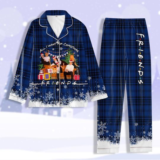 Friends Pajamas Christmas, Chandler Bing Pajama Set, Retro Sitcom Pajamas Family, Friends TV Series Holiday Pajamas, Bridesmaid Pajamas