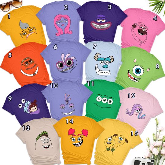 Monsters Inc Halloween Costume Shirt, Monsters Family Group Shirt, Monsters Matching Family Costume, Monster Inc Halloween Party Theme