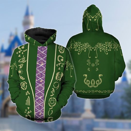 Hocus Pocus Costume Shirt, Winifred Sanderson Cosplay Costume Hoodie, Halloween Costume Outfit, Sanderson Sisters All Over Print Sweatshirt