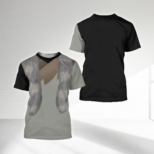 Shan Yu Costume T-Shirt, Princess Mulan Villain Cosplay Tee, Shan Yu Cartoon Character Cosplay Costume Shirt, Halloween All Over Print Shirt